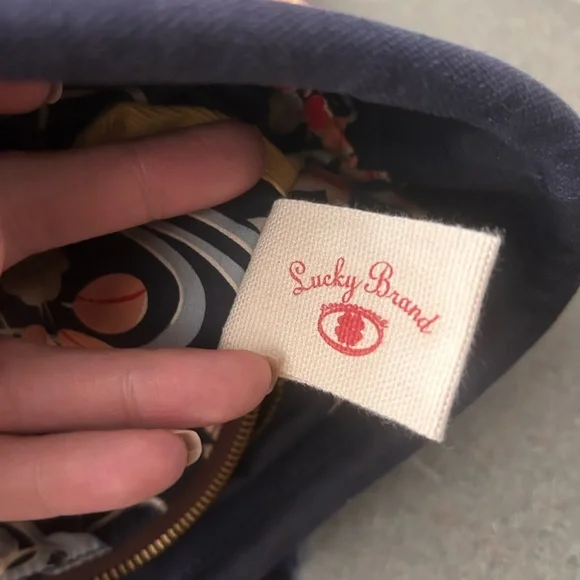 Lucky Brand canvas and straw bucket bag - Picture 4 of 12